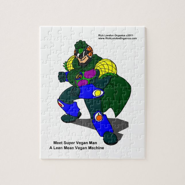 Super Vegan Man (Notre Mascotte) Puzzle (Vertical)