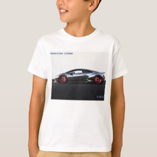 super voiture de sport sur t-shirt garçons blancs