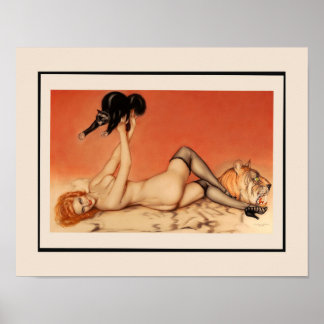 Superbe affiche Alberto Vargas Pin up