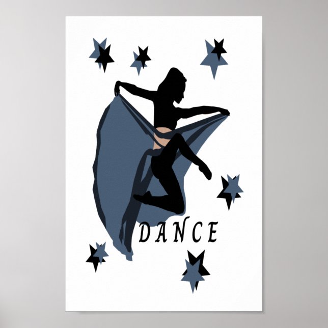 Superbe affiche minimaliste de danse (Devant)