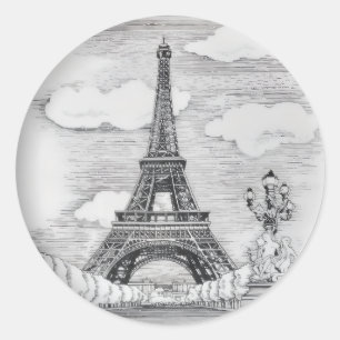 Superbe Autocollant Tour Eiffel