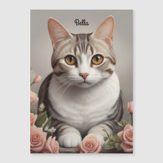 Superbe chat américain à cheveux courts avec Rose 