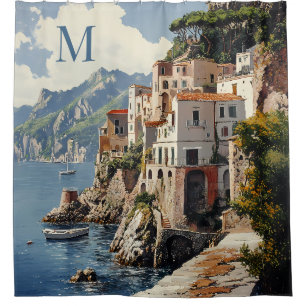 Superbe Côte d'Amalfi Italie rideau de douche Pitt