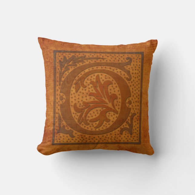 Superbe Coussin Monogramme G/Lettre Ancienne ! (Recto)