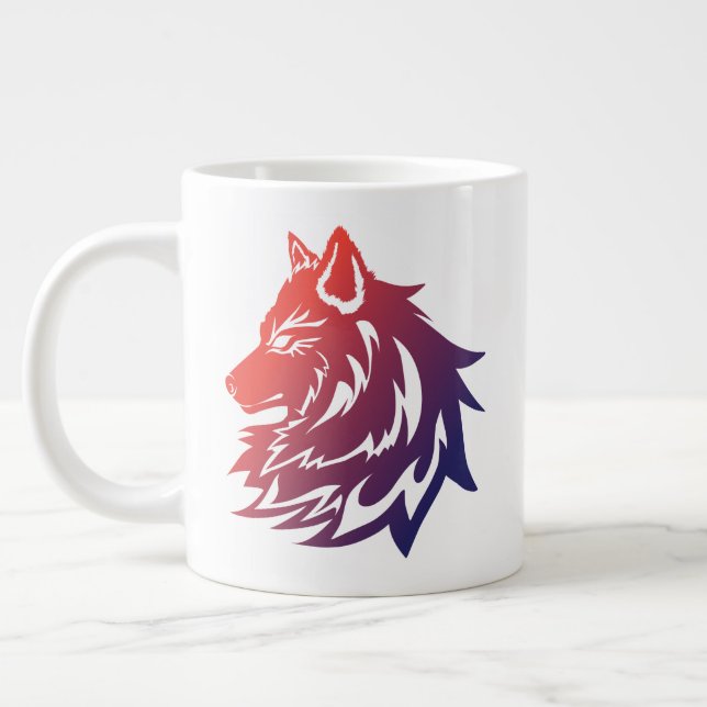 superbe design pour ce mug loup (Gauche)