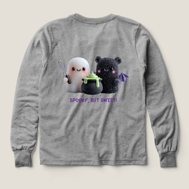 Superbe et mignon fantôme et ours Garçons manches  (Motif dos)