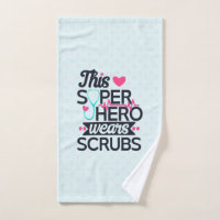 Superbe infirmière Superhero dire la typographie