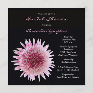 Superbe invitation à la douche nuptiale - Gerbera