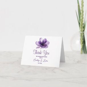 Superbe Mariage à fleurs violettes Merci