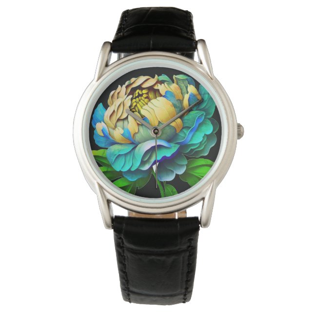 Superbe montre à fleurs (devant)