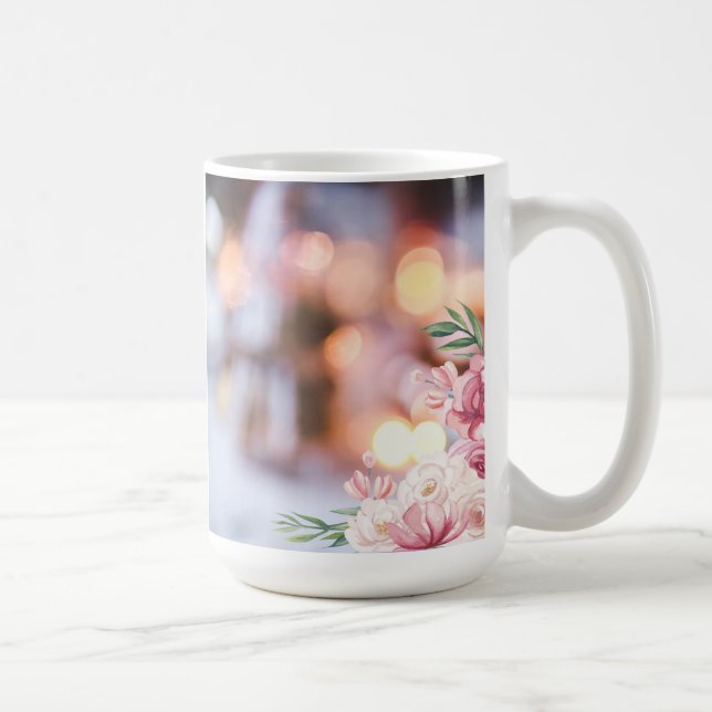 Superbe mug floral rose (Droite)