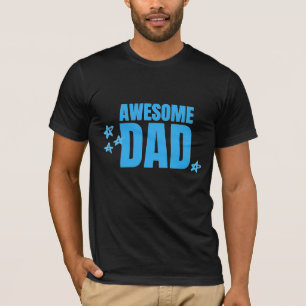 Superbe papa texte bleu T-shirt