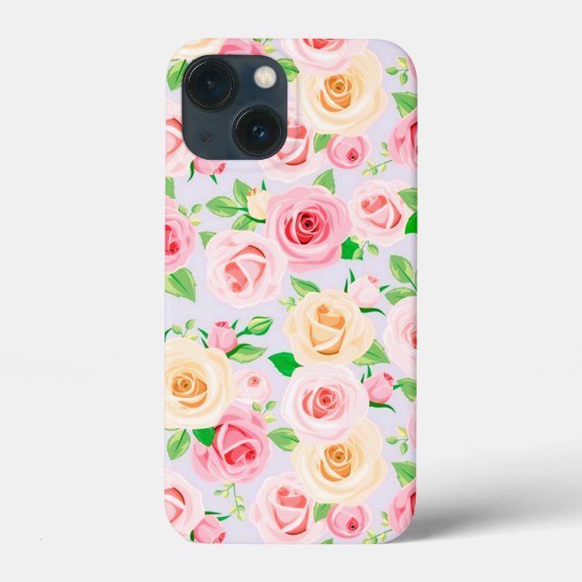 Superbe rose blanche roses Coque-Mate coque iphone (Verso)
