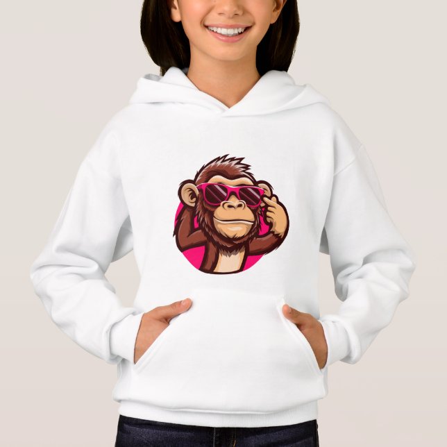 Superbe Sweat à Capuche Bébé Singe (Devant)