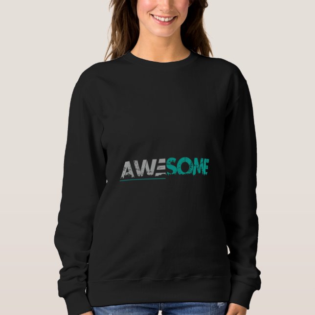 Superbe sweatshirt pour femmes à typographie minim (Devant)