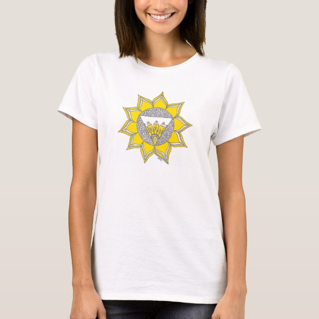 Superbe T-shirt avec le chakra en plexus solaire (Devant)