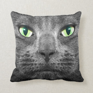Superbe-vrai coussin gris de chat de George