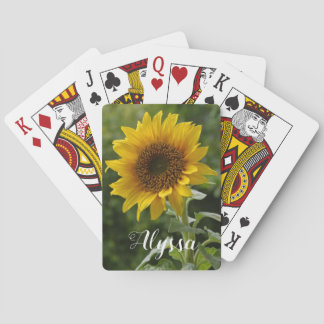 Superbes Cartes de Jeu de Tournesol avec nom