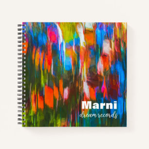 Superbes couleurs Abstrait Peint Dream Journal