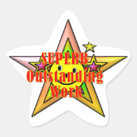 Superbes Stickers Étoile de travail exceptionnel