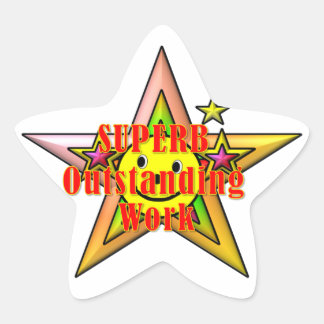 Superbes Stickers Étoile de travail exceptionnel
