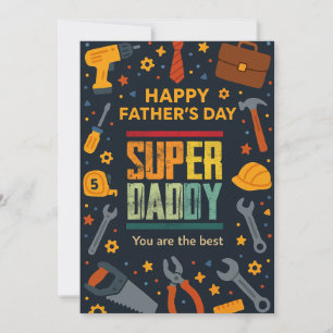 SuperDaddy Garden Bonne Fête des pères Cartes cade