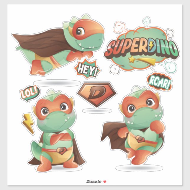 SuperDinos Autocollant (Feuille)