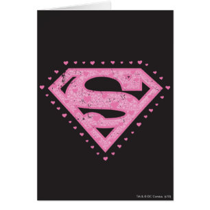 Supergirl a affligé le noir et le rose de logo