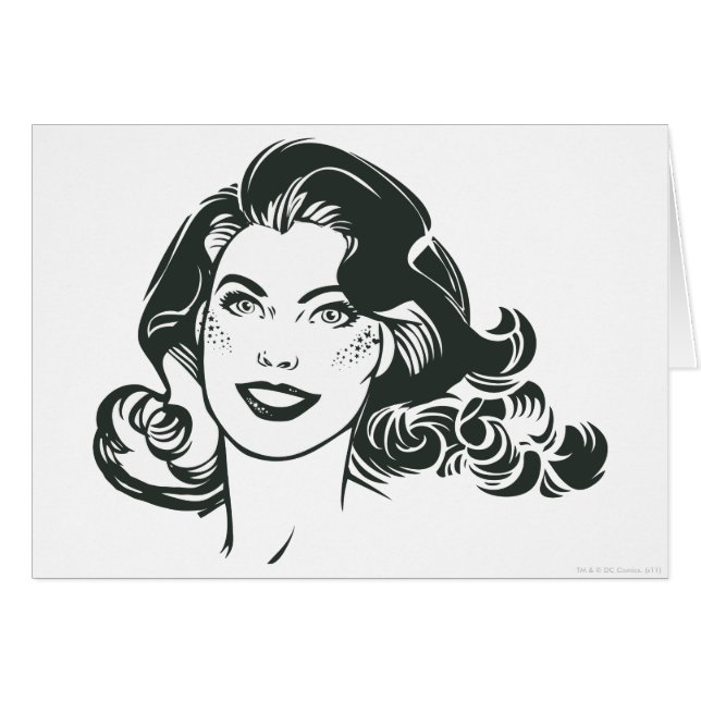 Supergirl Black and White Drawing 2 (Devant horizontal)