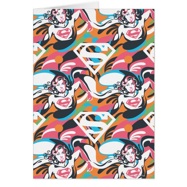 Supergirl Color Splash Swirls Pattern 4 (Devant)