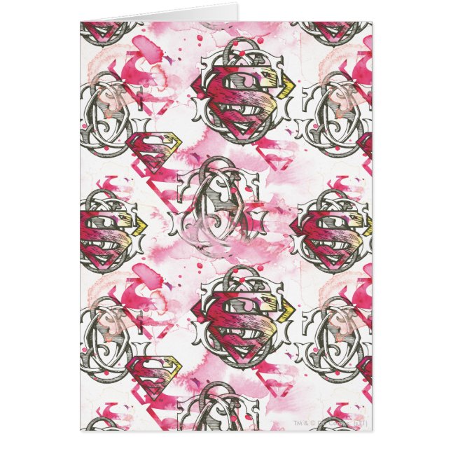 Supergirl Motif d'encre rose (Devant)