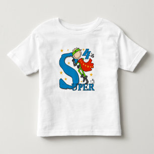 Superhero Boy 4th Birthday Tshirts et cadeaux