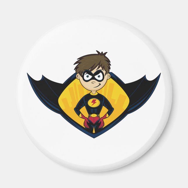 Superhero Boy Magnet (Devant)