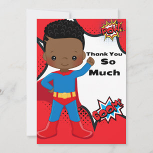 Superhero Carte de remerciements d'anniversaire