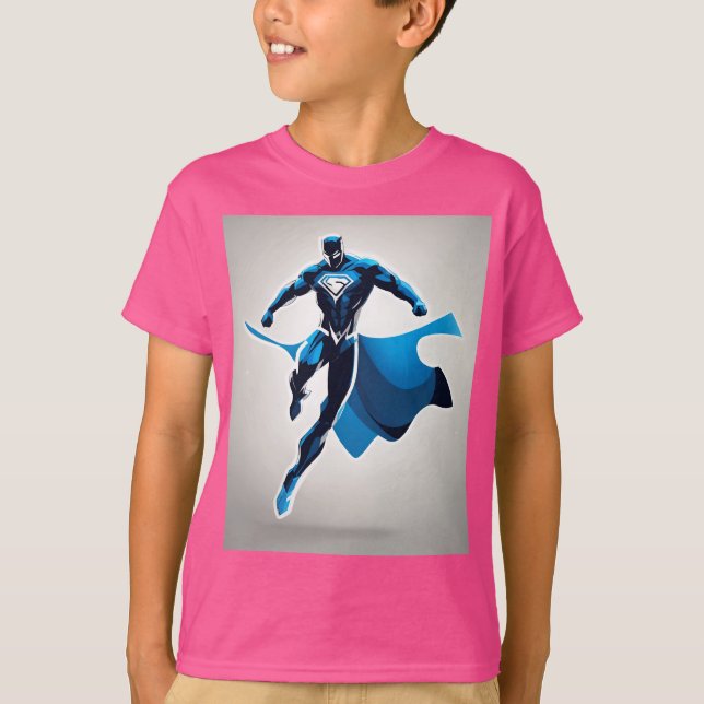 Superhero Emblem Kids Basic T-Shirt (Devant)