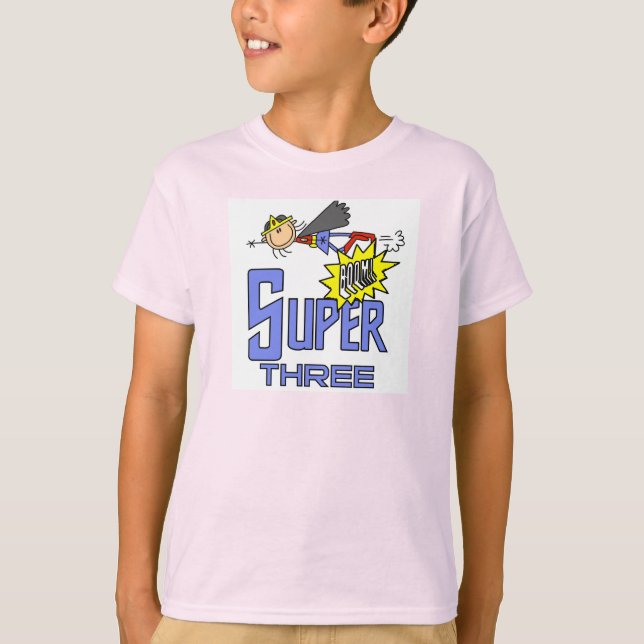 Superhero Girl 3e Anniversaire Tshirts et cadeaux (Devant)
