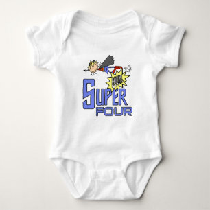 Superhero Girl 4th Birthday Tshirts et cadeaux