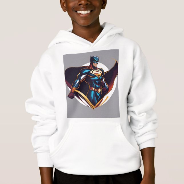 Superhero Logo Enfants Sweat - shirt à capuche de  (Devant)
