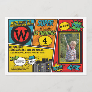 Superhero Red Blue Invitation Super Hero Invitatio