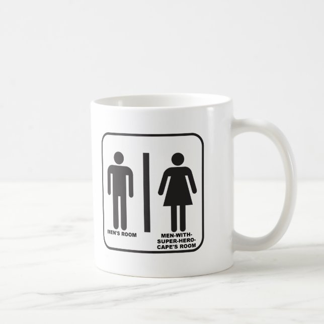 Superhero salle de bain drôle Mug (Droite)