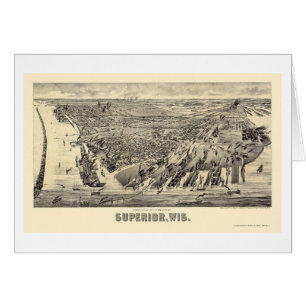 Supérieur, carte panoramique de WI - 1890