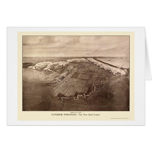 Supérieur, carte panoramique de WI - 1913 (Devant horizontal)