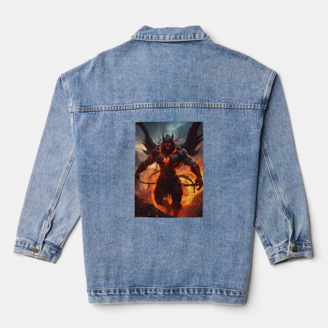 Superman femme Imprimer design Veste Denim personn (Verso)