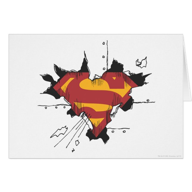 Superman S-Shield | Logo en métal cassé (Devant horizontal)