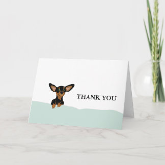 Supermite carte de remerciements de chiot dachshun