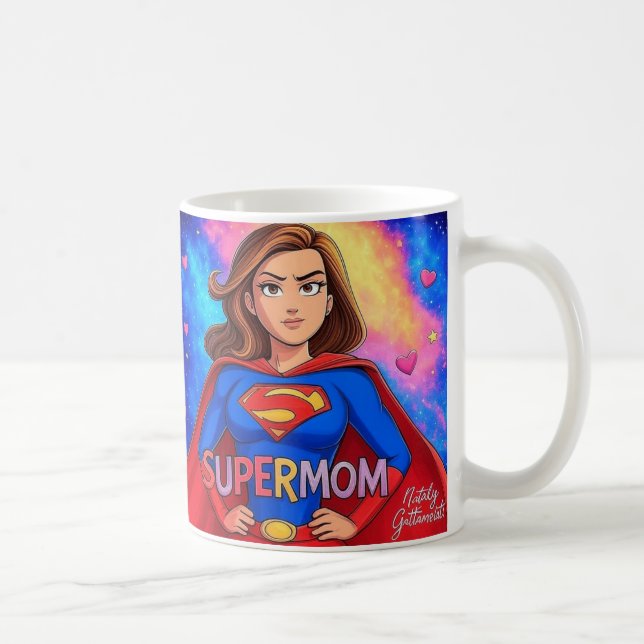 Supermom Galaxy Mug - Cadeau gras pour maman (Droite)