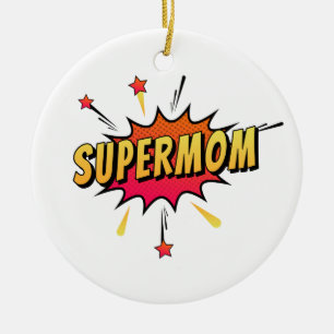 Supermom Retro Comic Pop Art   Ornement