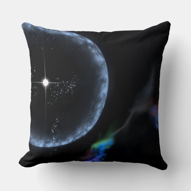 "Supernova Cosmique" Coussin de Jeté (Recto)