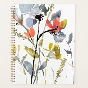 Superposition de fleurs - Aquarelle Fleurs et tige
