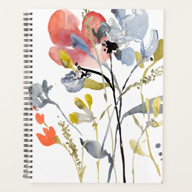 Superposition de fleurs - Aquarelle Fleurs pastel (Devant)